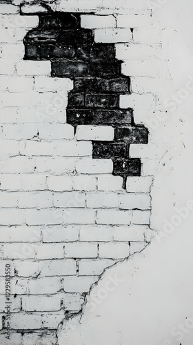 Black and White Brick Wall ...