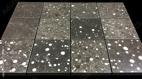 Twelve Square Tiles with Wh...
