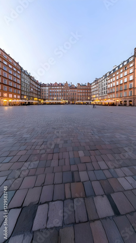 Cobblestone Square with Bui...