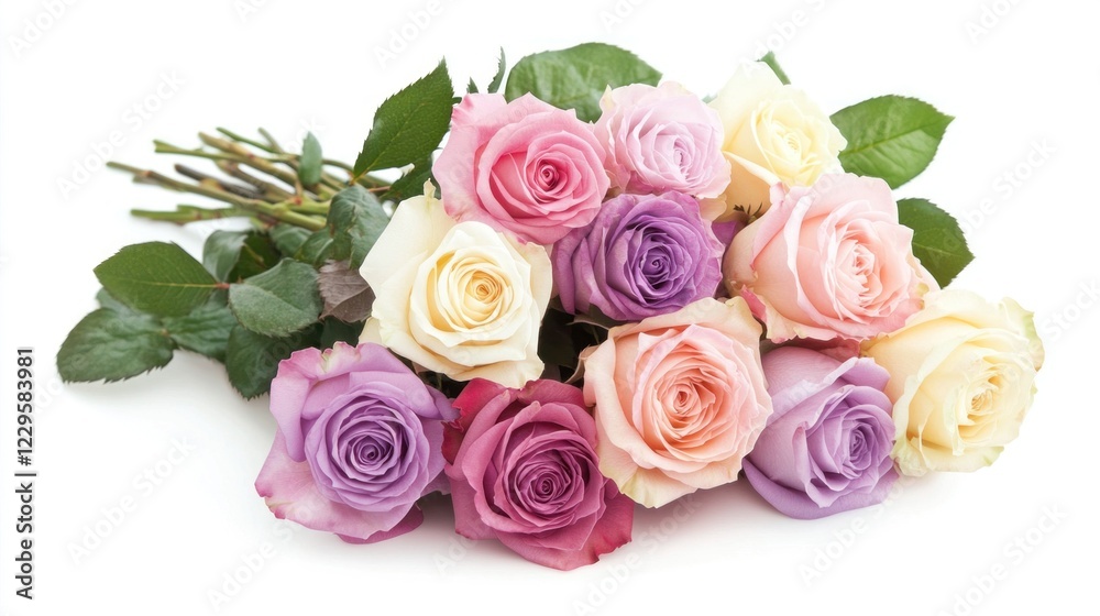 Obraz premium Pastel Rose Bouquet: Delicate Blooms and Soft Hues