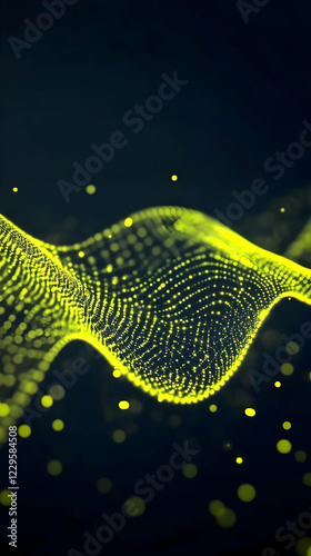 Abstract Yellow Particles W...