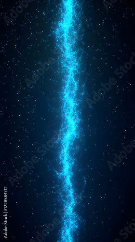 Glowing Blue Energy Beam Fl...
