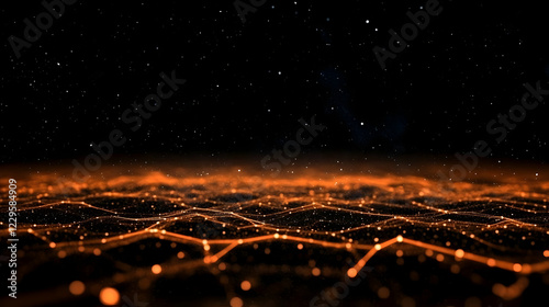 Abstract Orange Network Lan...