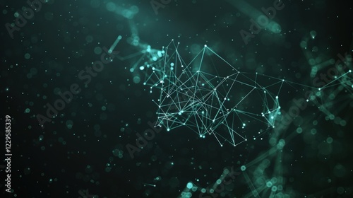 Abstract Teal Network Connections