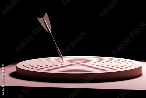 3D Dart Hitting the Center ...
