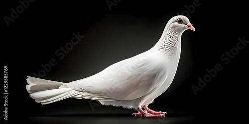 White Dove Poses Elegantly ...