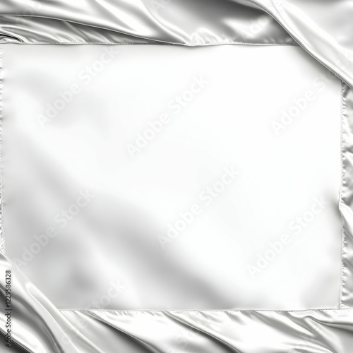White Satin Drapes Frame a ...
