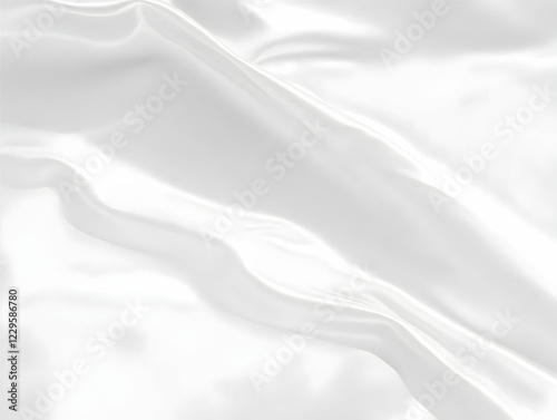 White Satin Silky Cloth Fab...