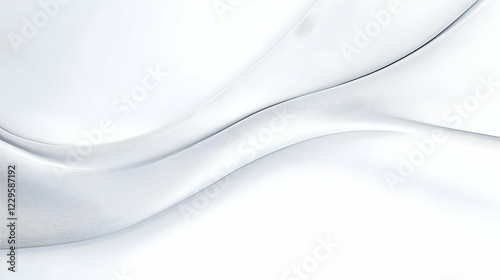 Abstract White Flowing Line...