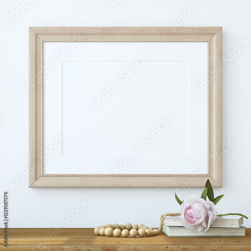 Poster mockup. Interior decor. 3d render.