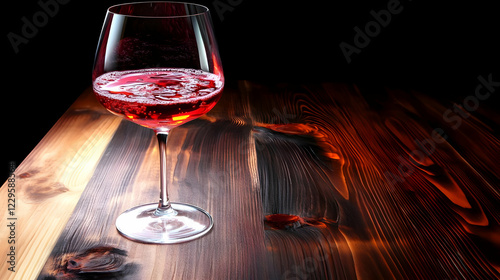 Elegant Glass of Red Wine S...