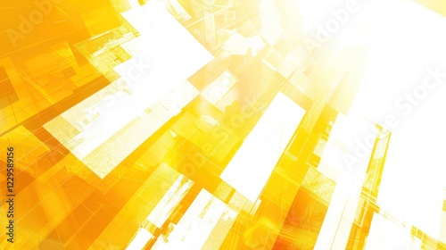 Abstract Golden Cityscape: A Symphony of Light and Lines