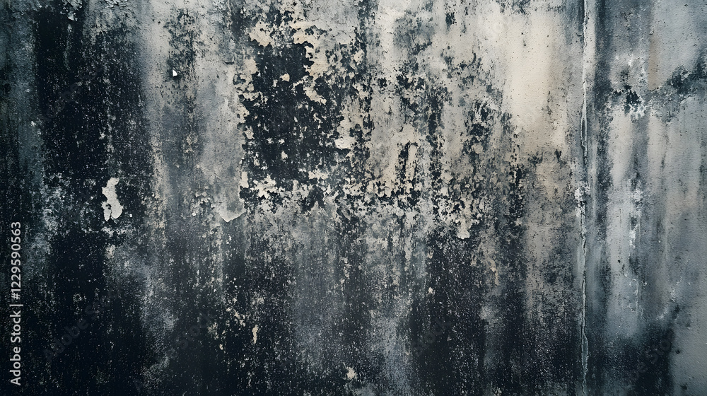 Obraz premium Black mold on concrete wall texture