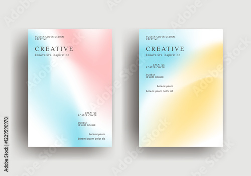 Abstract gradient poster template. Modern Covers Design. fluid gradient background design. Trendy front page design for Banner, Poster, Flyer, Invitation and Annual Report