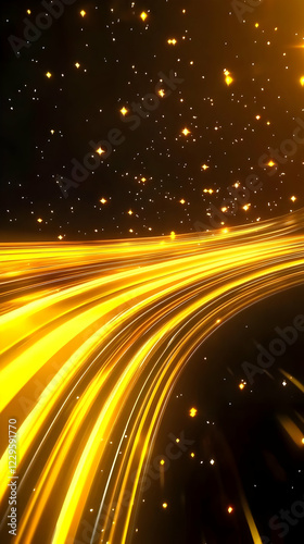 Golden Light Trails Flowing...