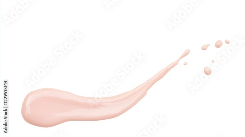 Abstract Art of Spilled Pastel Nail Polish on White Background for Creative Projects