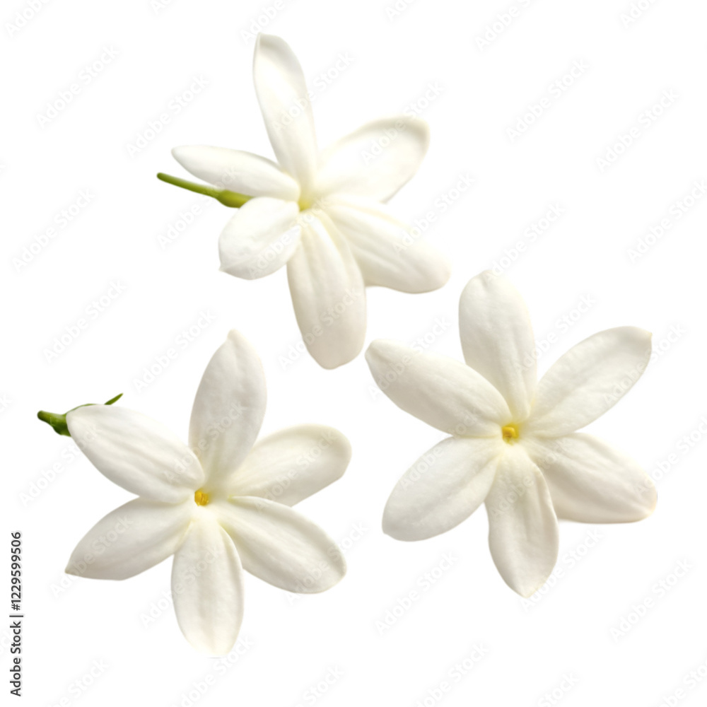 Jasmine flowers isolated on transparent background Jasmine flowers isolated on transparent background