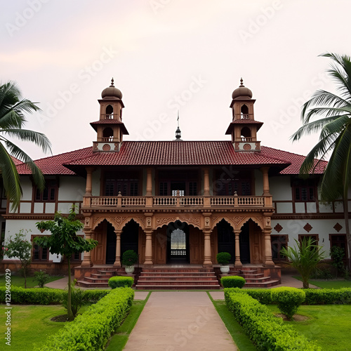 Baisrshi Zamindar Bari or Rajendra Babur haveli is a old historical zamindar house in Faridpur- Bangladesh photo