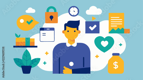 These illustrations can help communicate the various aspects of financial wellness programs in a workplace setting.
