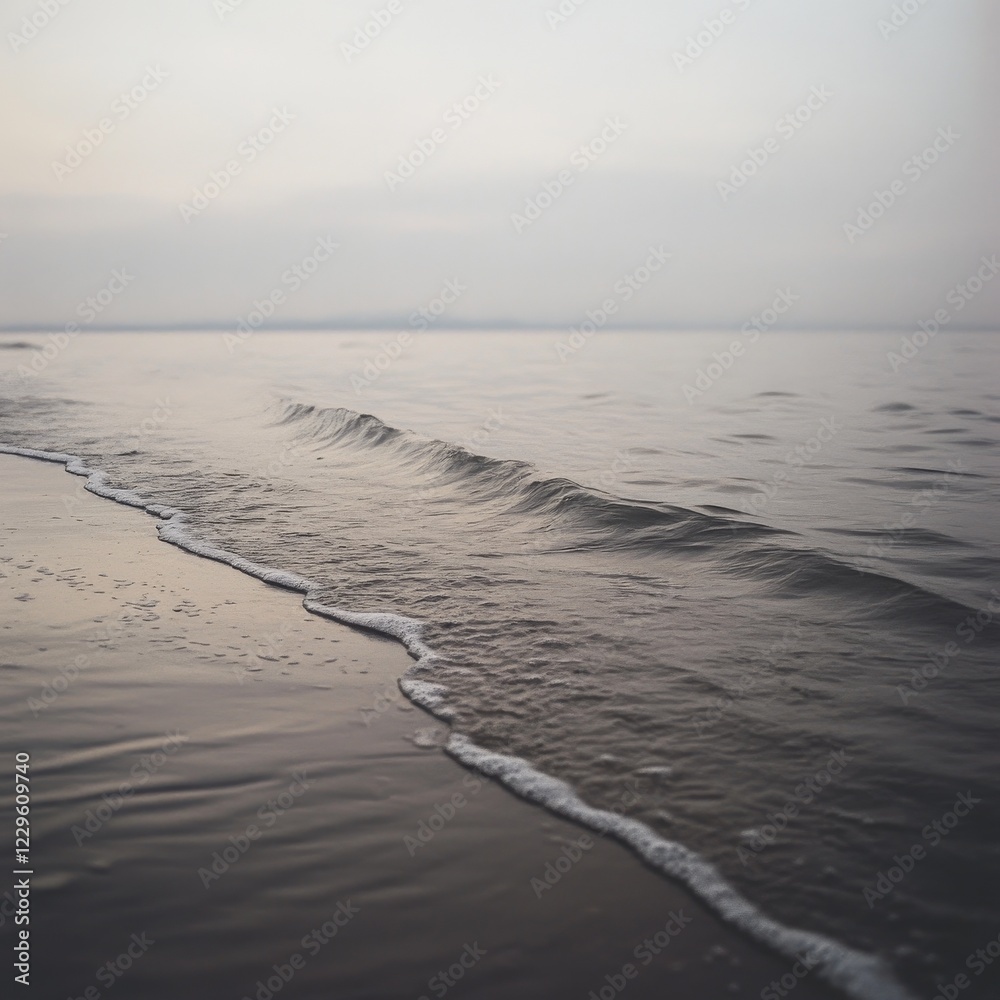 Serene Coastal Waves at Dawn Serene Coastal Waves at Dawn