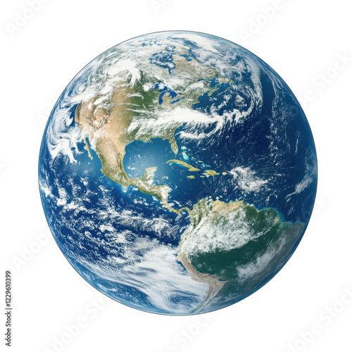 Fototapeta Naklejka Na Ścianę i Meble -  Isolated Earth with Americas