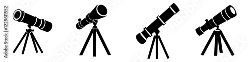 Exploring the wonders of the universe with telescopes at a stargazing event during a clear night