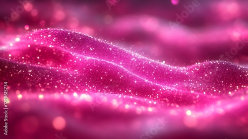Pink Glitter Waves Sparkling Abstract Background