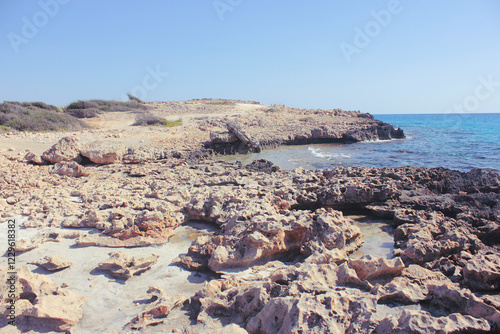 Beautiful stony seashore in Ayia Napa.