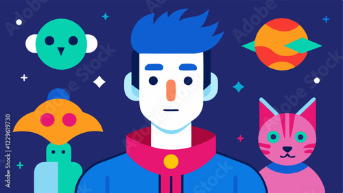 Trendy Avatars A series of stylized avatars that embody various themes like animals space fantasy all adorned with their own unique NFT accessories demonstrating the collectible
