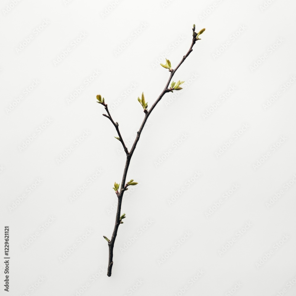 Delicate Spring Branch in Minimalist Style Delicate Spring Branch in Minimalist Style