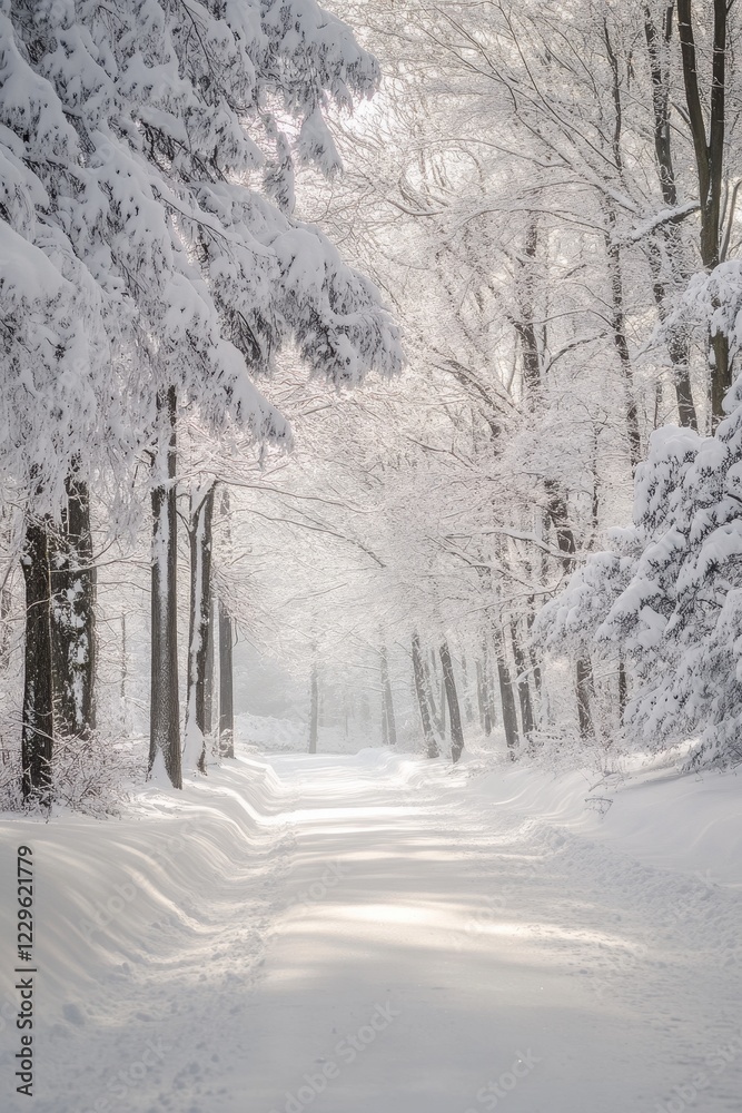 Children explore a snowy forest while snowshoeing and embracing the serene beauty of winter wilderness Children explore a snowy forest while snowshoeing and embracing the serene beauty of winter wilderness