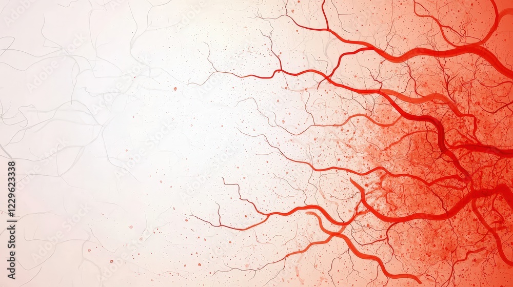 Fototapeta premium Abstract Red Lines on Light Background