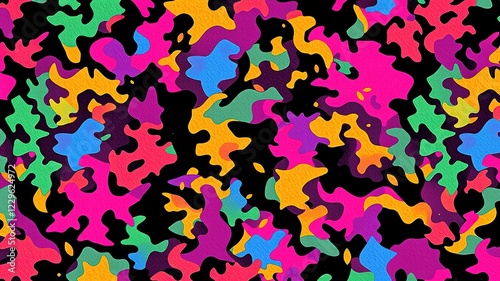 Abstract Camouflage Prints - Energetic Festival Style