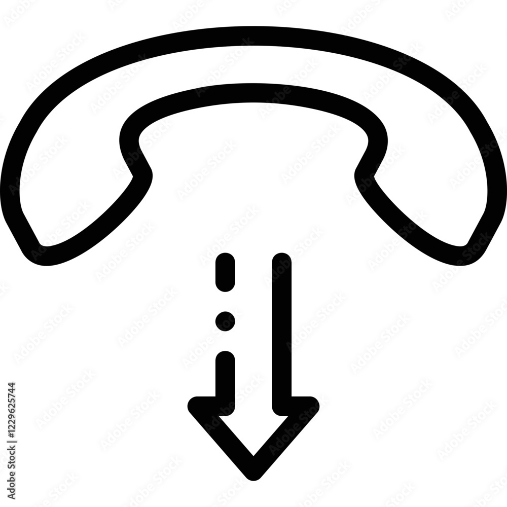 Hang Up Symbol: Telephone Downward Hang Up Symbol: Telephone Downward