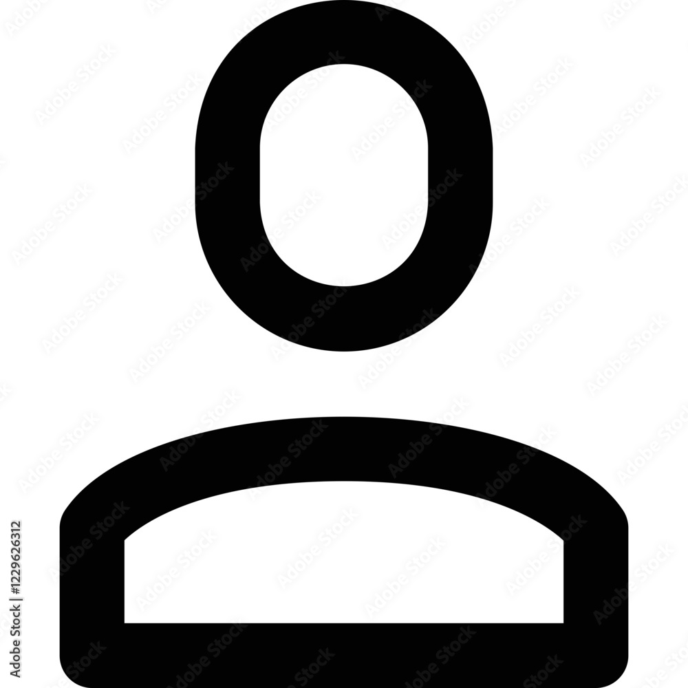 Account icon, user avatar, black and white Account icon, user avatar, black and white