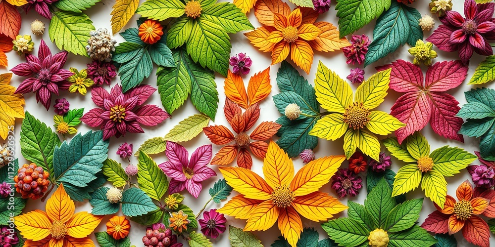 Naklejka premium Abstract Herbal Designs for Educational Resources