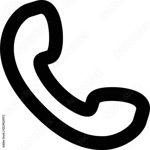Classic phone icon, minimalist
