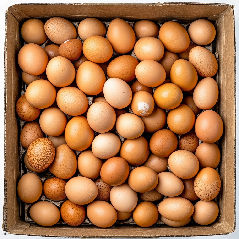 A box of eggs isolated on a white background, carefully cut out to create a clean and simple presentation, emphasizing freshness and quality. A box of eggs isolated on a white background, carefully cut out to create a clean and simple presentation, emphasizing freshness and quality.