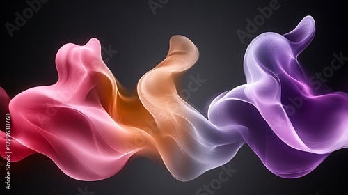 Abstract Colorful Waves Flowing Gracefully