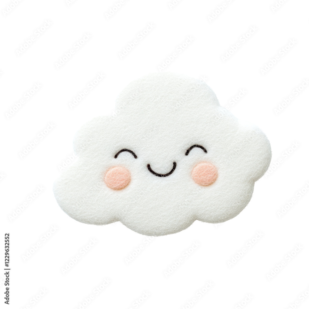 A cute, smiling cloud illustration symbolizing happiness and positivity. A cute, smiling cloud illustration symbolizing happiness and positivity.