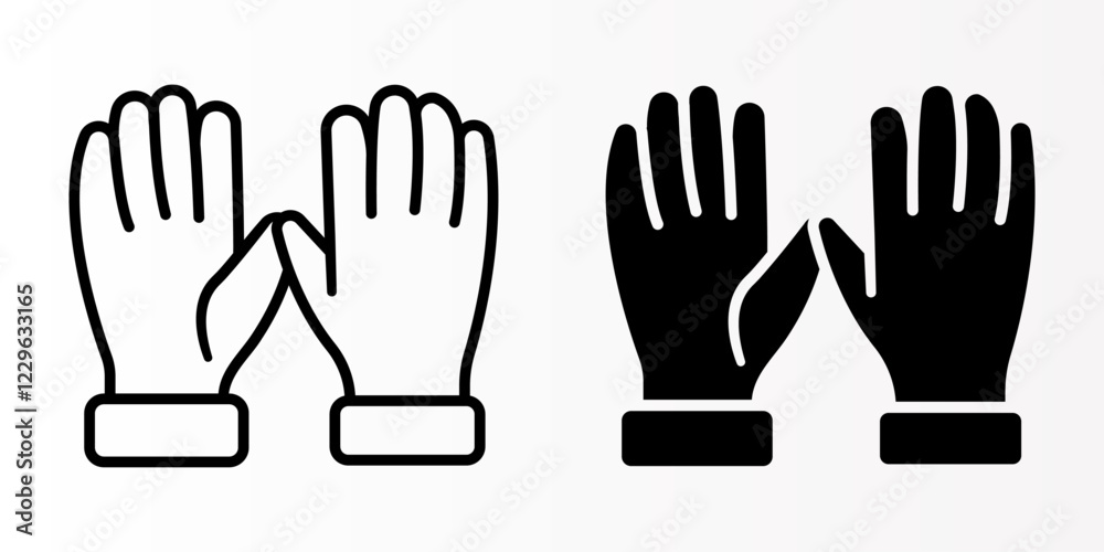 Obraz premium Gloves icon set. Gloves sign. for mobile concept and web design. vector illustration on white background