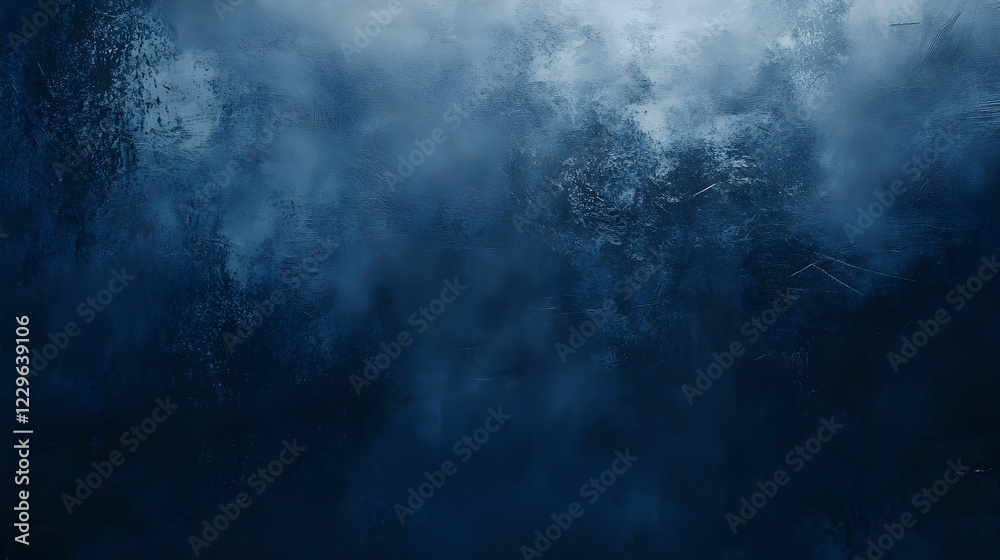 Obraz premium Deep blue textured background, abstract grunge navy backdrop. Perfect for design projects needing a moody atmosphere.