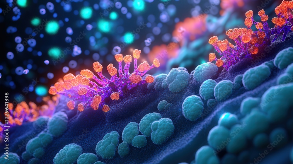 Fototapeta premium methods are used to study the invasion of pathogens into the lungs at a molecular level