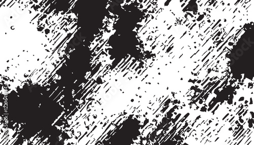 Black and white dust and Scratched Textured Background. Black and white Grunge texture. Distress overlay texture. Vector EPS10.