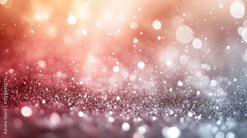 Obraz premium Glitter Bokeh Background – Festive Glitter Bokeh Light, Elegant Glitter Bokeh Texture, Soft Glitter Bokeh Glow