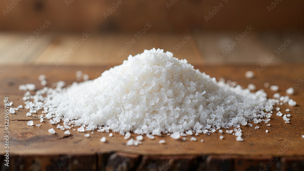 Rustic Wooden Background with Coarse Salt for Culinary Marketing, Cookbooks, and Food Blogs Rustic Wooden Background with Coarse Salt for Culinary Marketing, Cookbooks, and Food Blogs