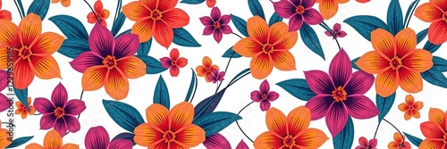 Summer Floral Burst: Abstract Patterns of Abundance