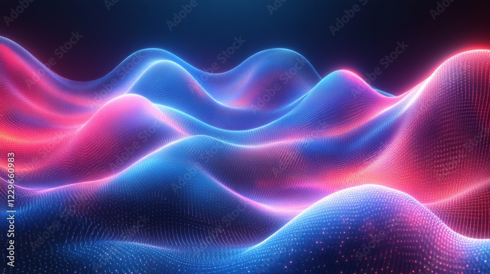 Digital blue pink neon lines with a geometric threedimensional design and abstract wave textures creating a vibrant and modern background Digital blue pink neon lines with a geometric threedimensional design and abstract wave textures creating a vibrant and modern background