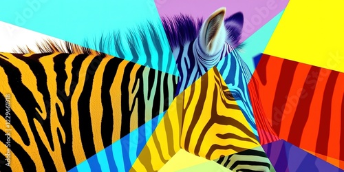 Zebra Stripes Geometric Abstract Design Background