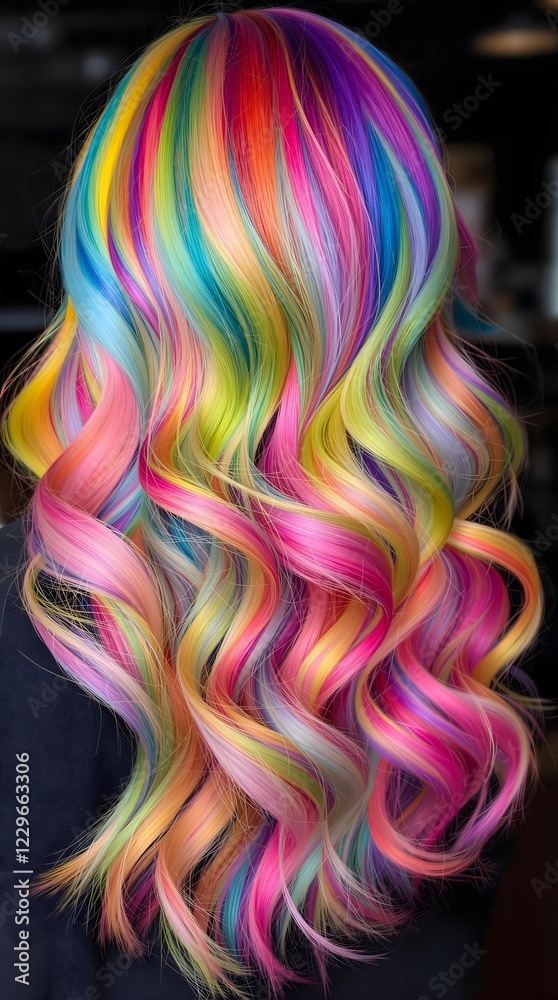Fototapeta premium colorful wavy hair